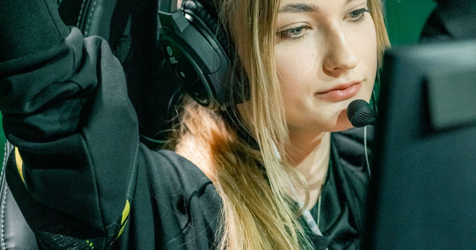Gamer streaming with a headset