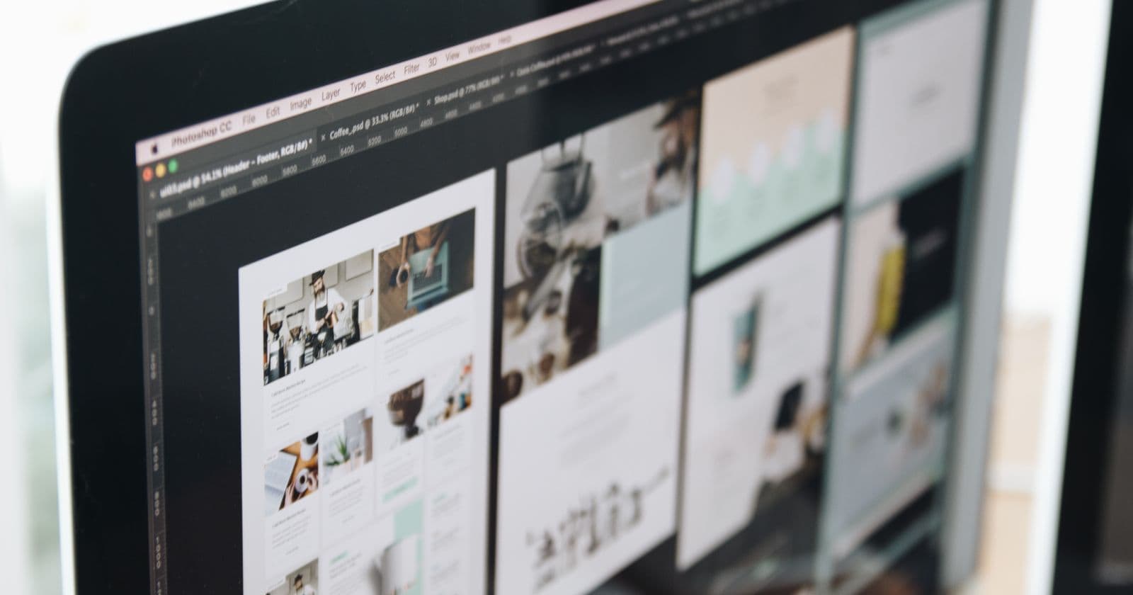App design layout on a laptop screen